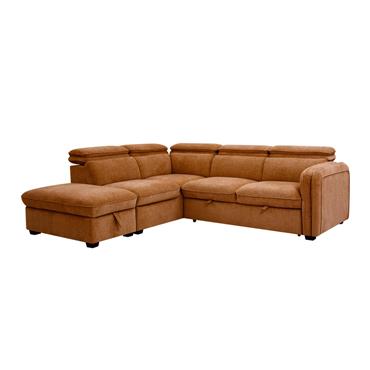 Rusto Corner Group Sofa Bed LHF Rust